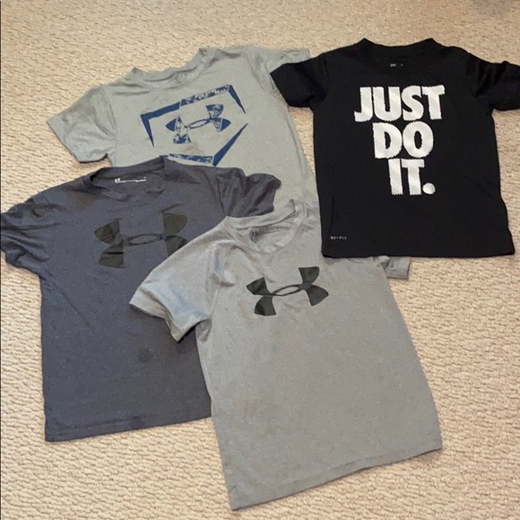 Under Armour Other - Lot of 4 UA & Nike Boys Athletic Shirts. GUC.